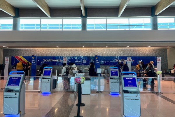 Southwest ticket counter in Dallas