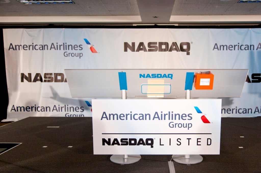 American Airlines shares are traded on the Nasdaq stock exchange