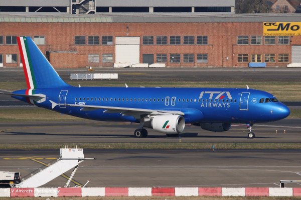 An ITA Airways plane in Brussels