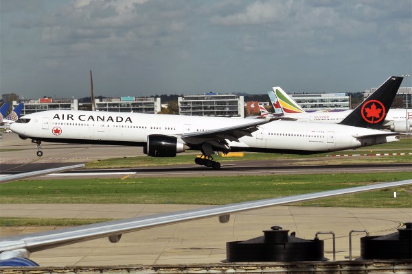 An Air Canada Boeing 777 takes off from London