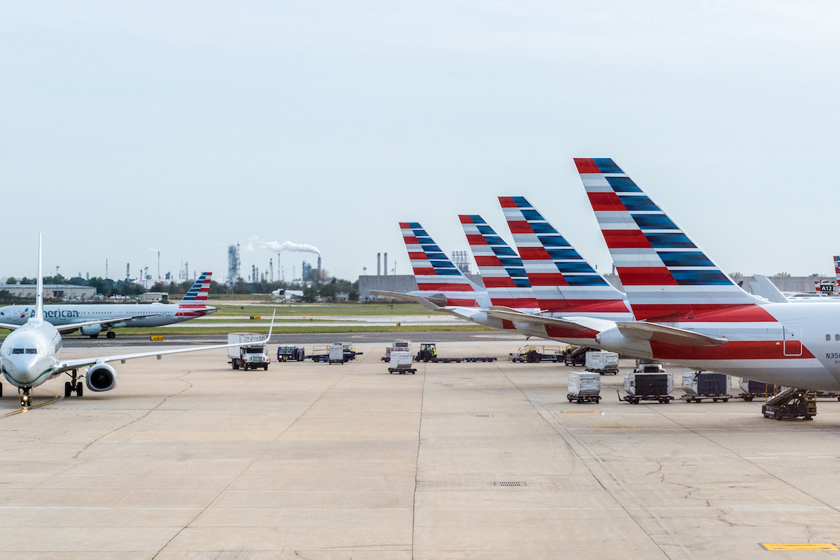 American Airlines tails at Philadelphia