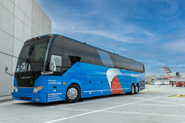 A Landline bus at Philadelphia Airport