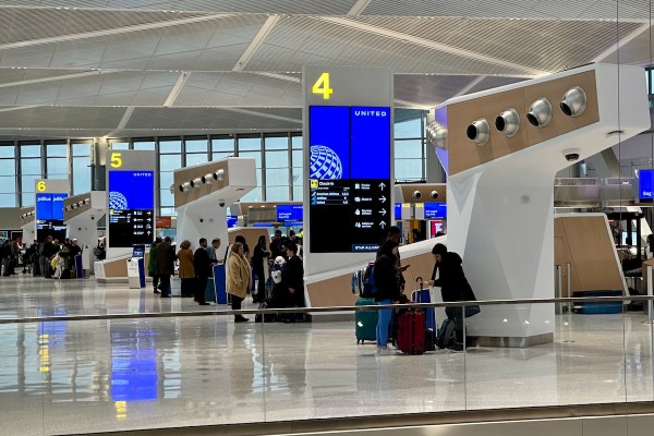 United counters at Newark airport