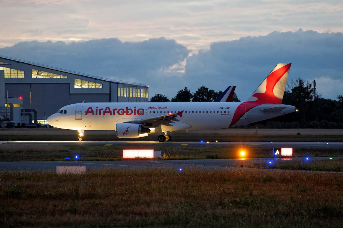 Air Arabia plane in Bordeaux