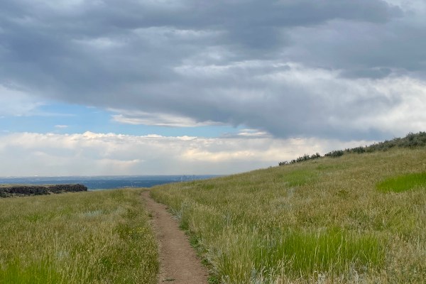 Denver skyline from mountain