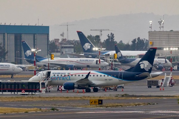 Aeromexico planes in Mexico City