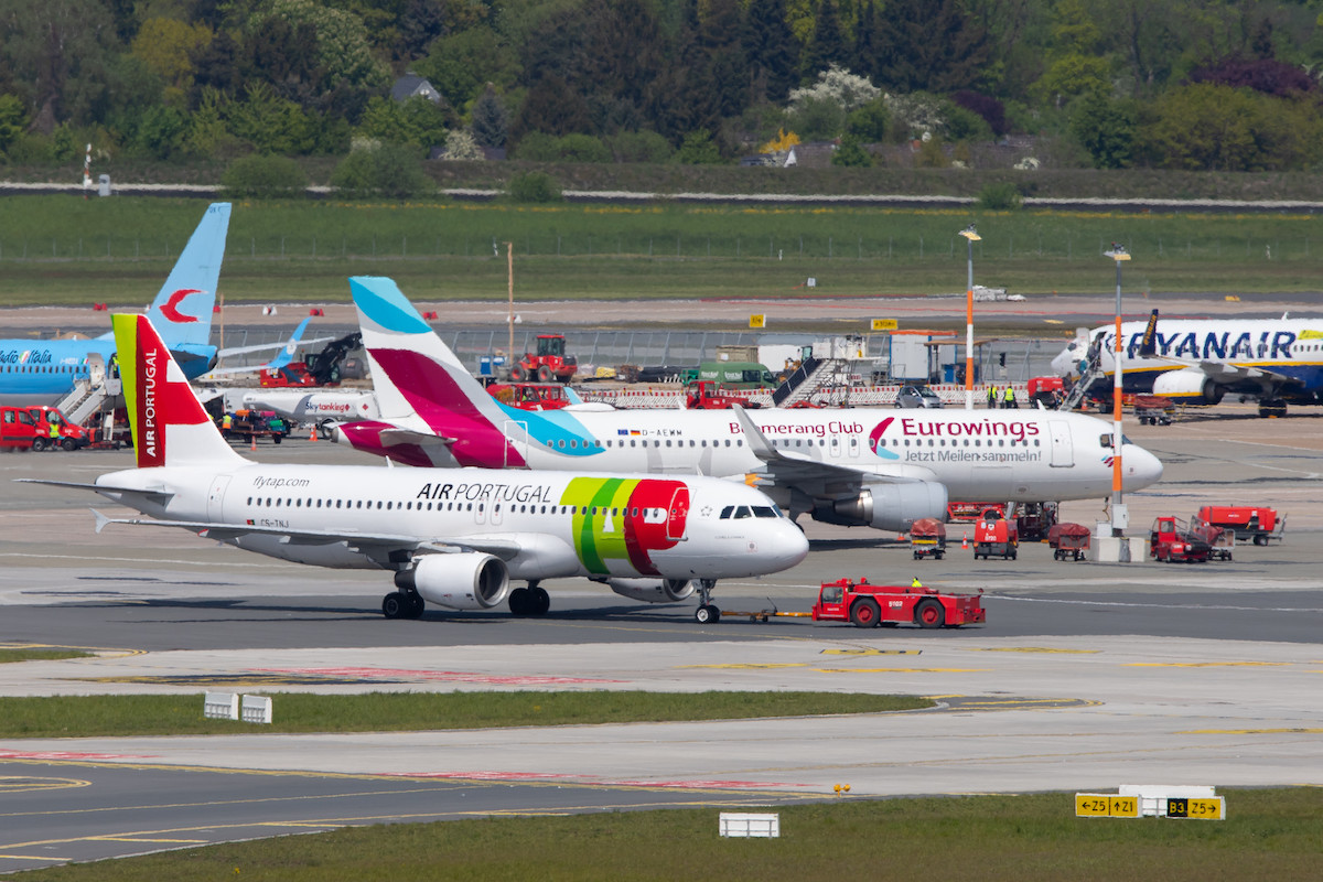 TAP and Eurowings Planes