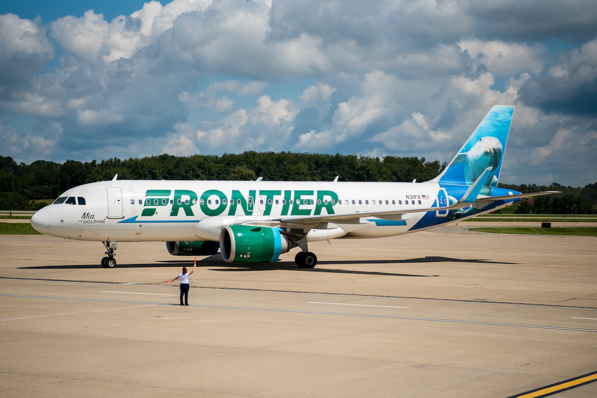 A Frontier A320 in Pittsburgh