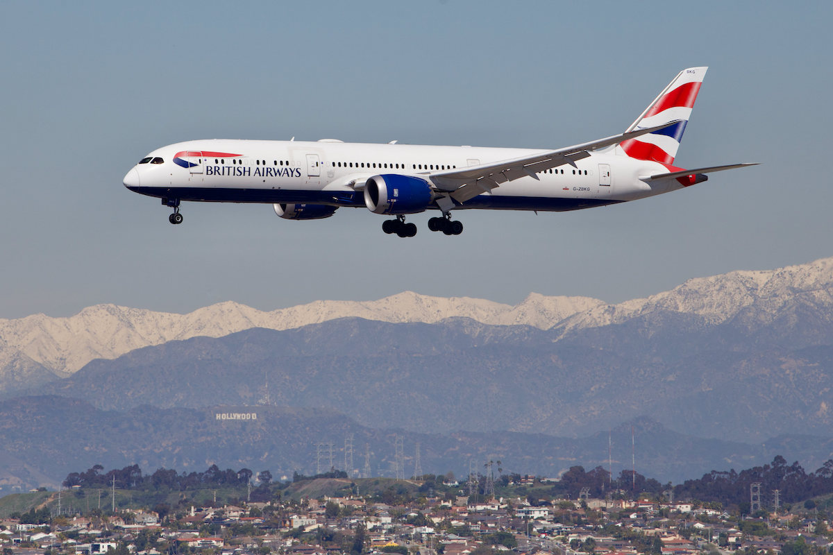 British Airways 787 Landing LAX