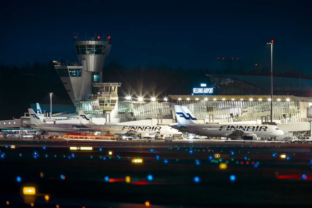 Finnair planes in Helsinki