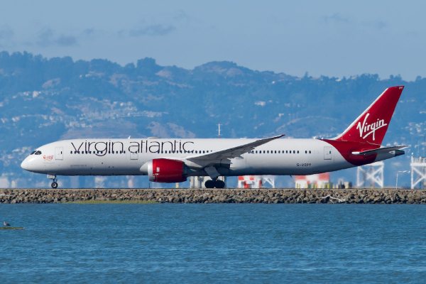 Virgin Atlantic Boeing 787 in San Francisco