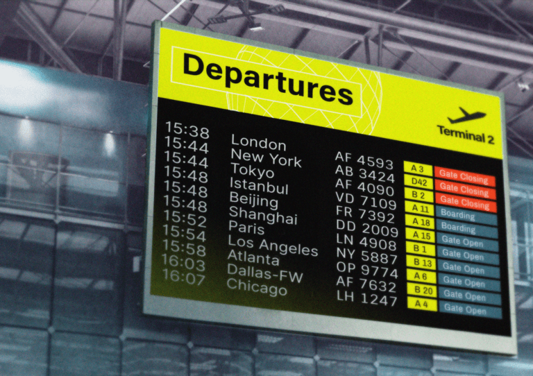 Airline Weekly airport departure board