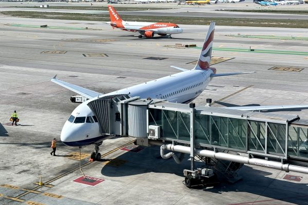 Two airplanes on a tarmac